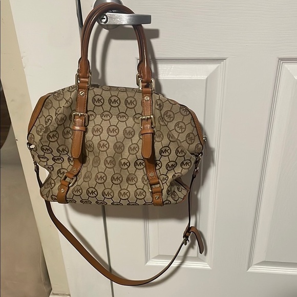 Michael Kors Handbags - Michael Kors Brown Logo Satchel